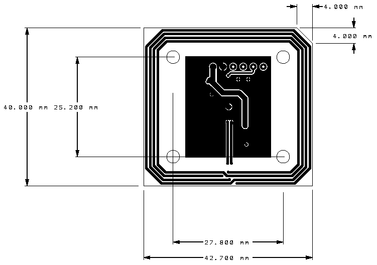 RFID Reader circuit board dimension