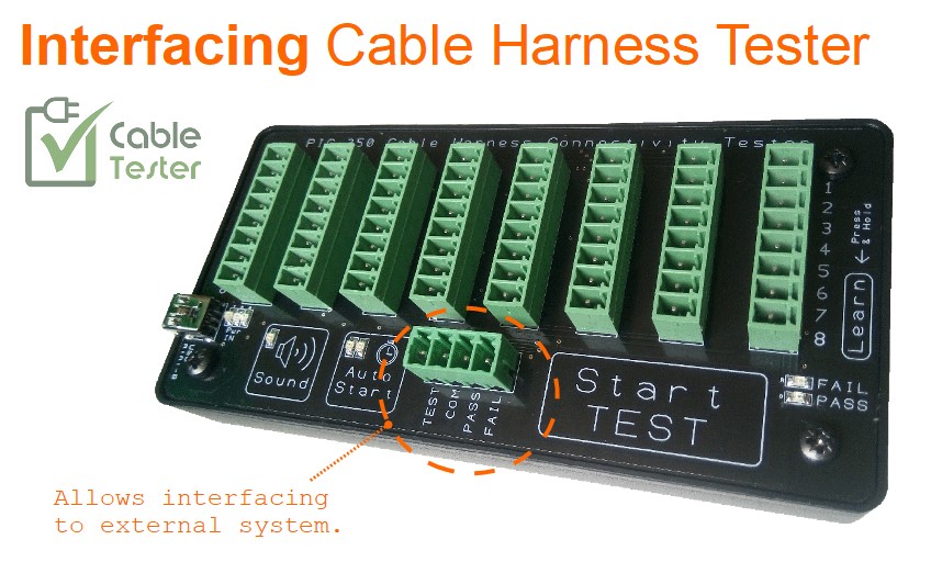 Connector available to interface to external control system. 