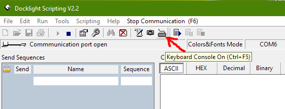 Enable keyboard command entry.
