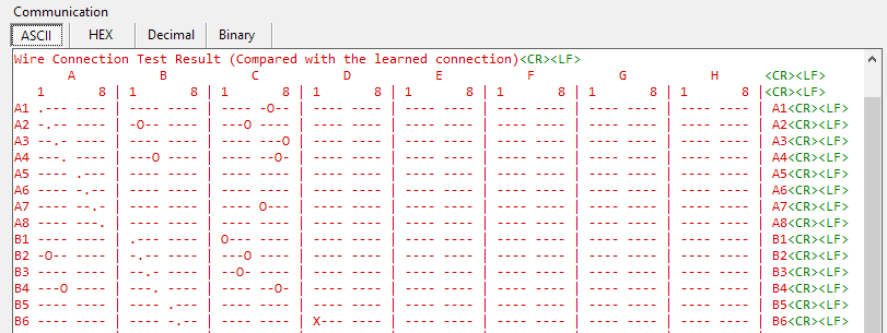 Cable test report generated from Docklight software.