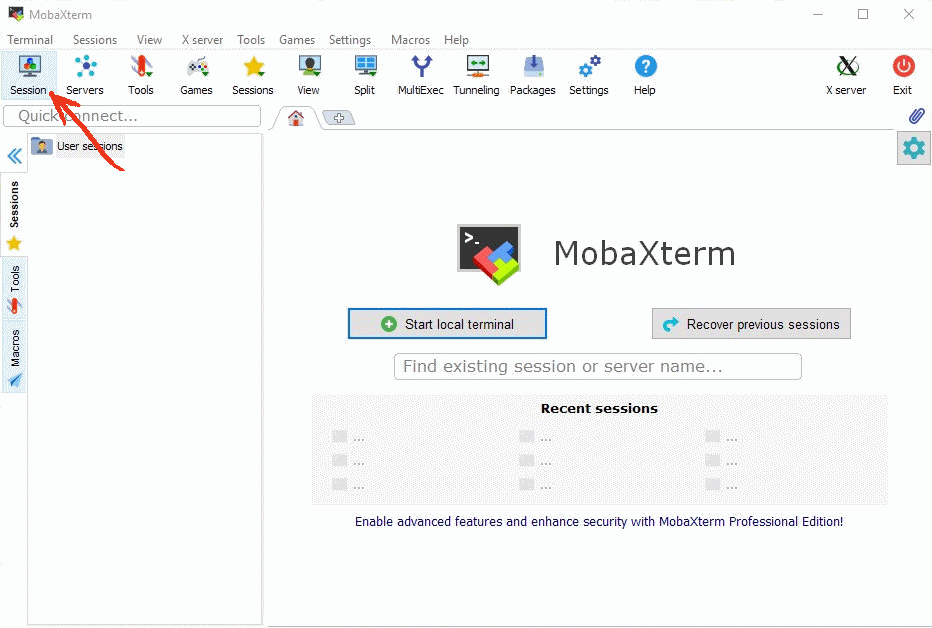 Setup MobaXterm software.