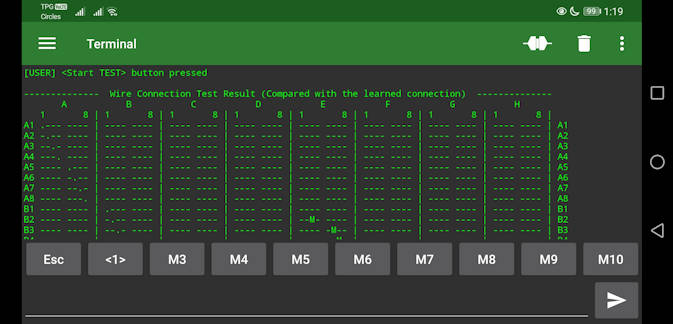 Horizontal display of the cable test report on mobile phone.