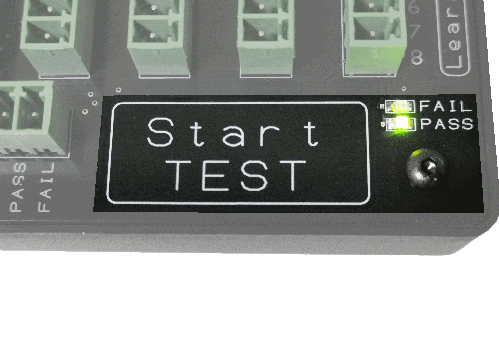 Start TEST touch button user interface on CCT-01.